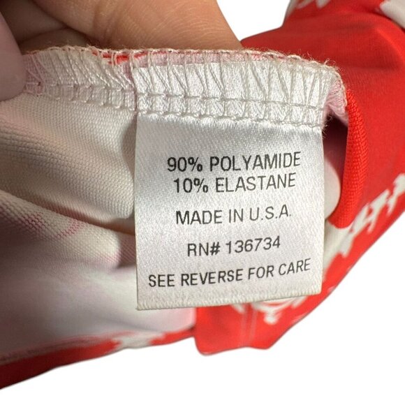 Persifor Red & White Fern Print Dress 3/4 Sleeve Scoop Neck size small Stretchy - Picture 6 of 8